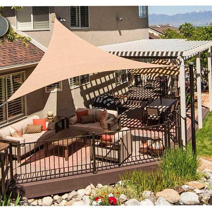 Sun Shade Sail Waterproof 420D Oxford Polyester Canopy Cover Awning Garden Yard Plant Protection Image 8