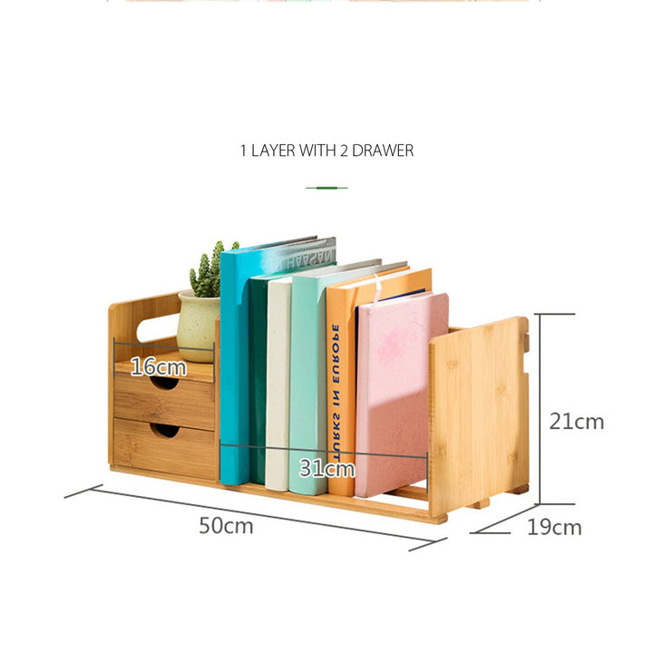 Table Desktop Storage Rack Board Display Desk Shelf Organizer Counter Bookcase Bookshelf Image 10