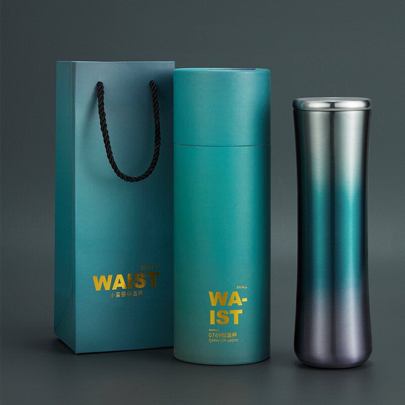 Thin Waist Thermos Bottle 316 Stainless Steel 450ml Thermos Portable Water Cup Portable Color Gradient Vacuum Flask Set Image 3