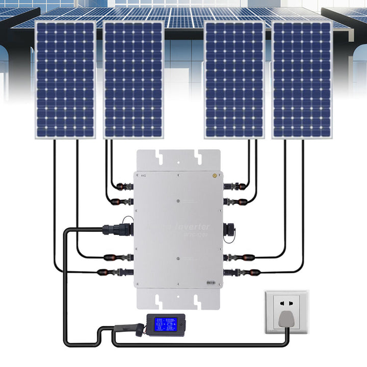 Solar Micro Inverter 1200W Grid Tie MPPT Pure Sine Wave DC to AC Waterproof Image 2