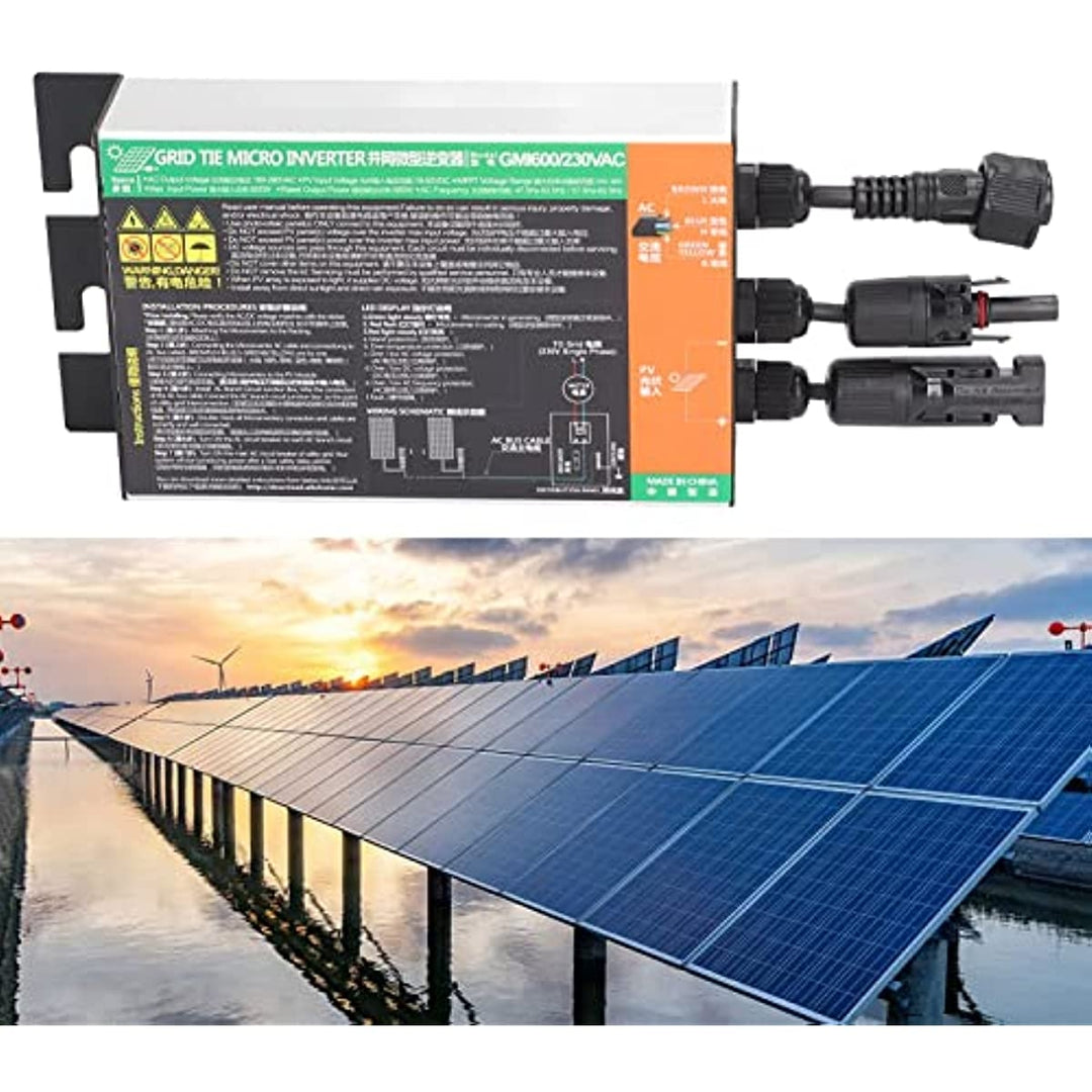 Solar Micro Inverter, 600W Aluminum Alloy Grid Tie Inverter High Conversion Rate MPPT Pure Sine Wave IP55 Waterproof Image 5