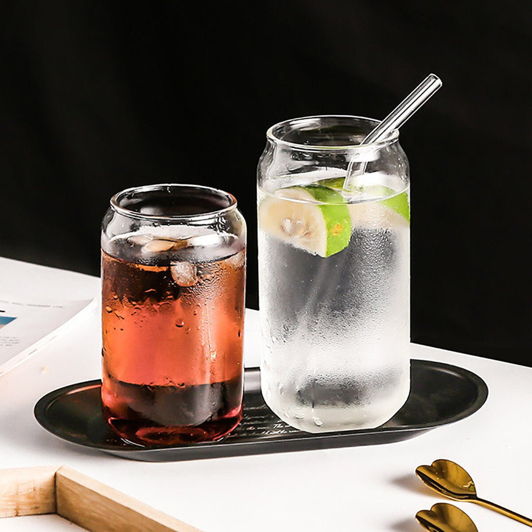 Transparent Glass Cola Can Shaped Glass Mug Heat Resistant Cold Drink Cup Cafe Beverage Juice Milk Cup Image 2