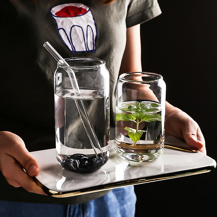 Transparent Glass Cola Can Shaped Glass Mug Heat Resistant Cold Drink Cup Cafe Beverage Juice Milk Cup Image 3