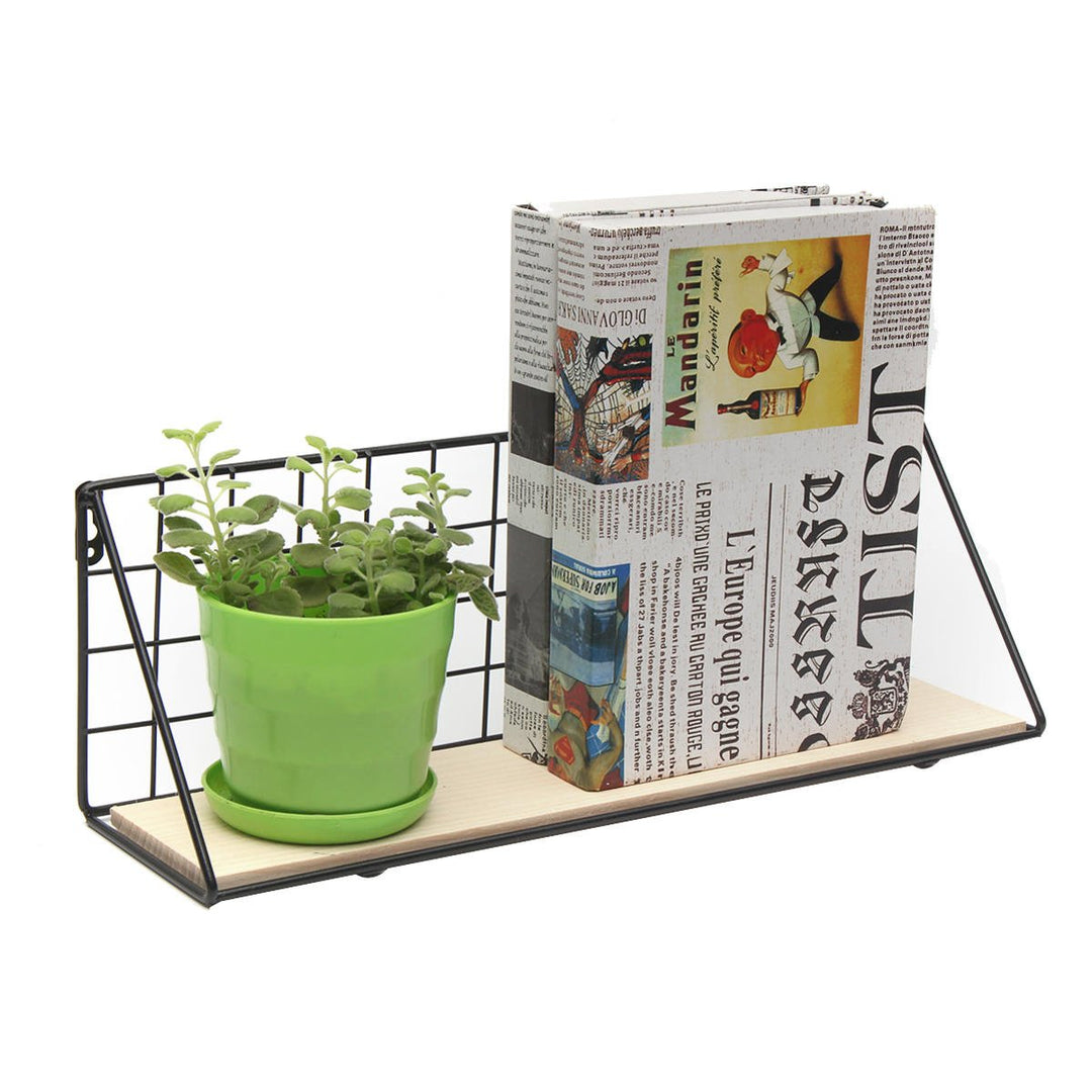 Wall Hanging Shelf Industrial Modern Storage Shelf Rack Flower Hallway Home Shelf Bracket Image 4