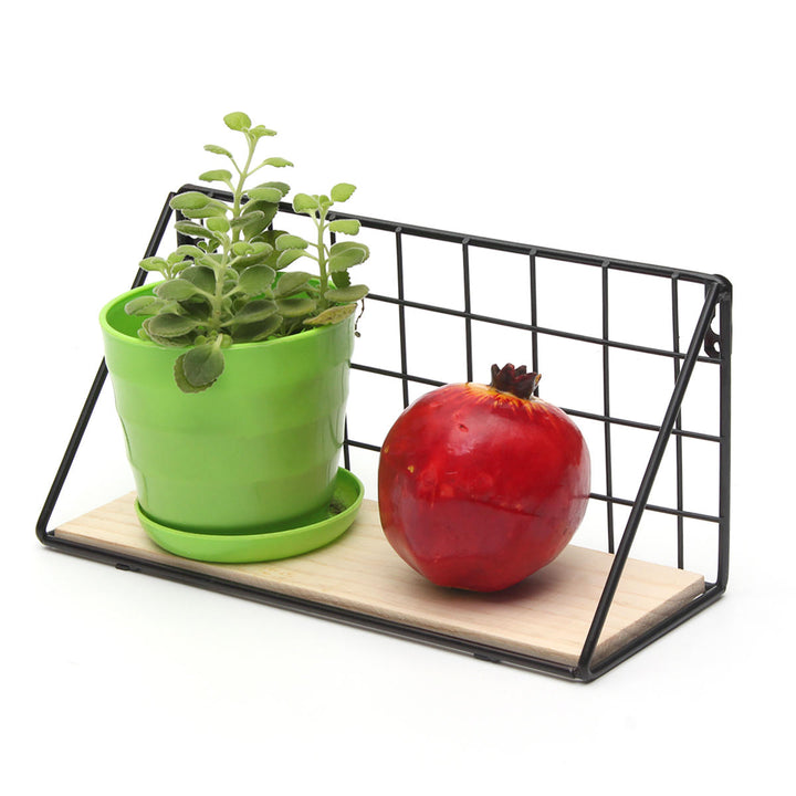 Wall Hanging Shelf Industrial Modern Storage Shelf Rack Flower Hallway Home Shelf Bracket Image 5