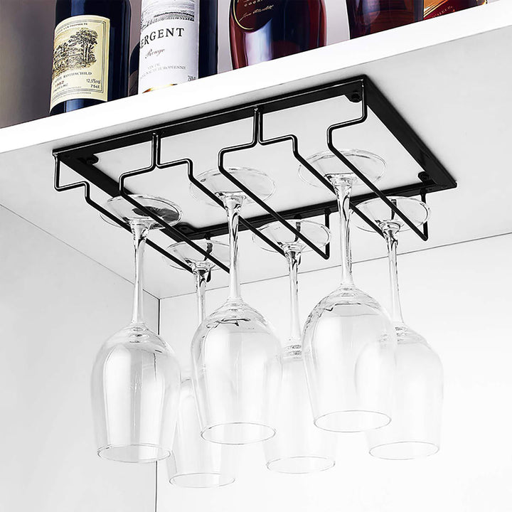 Wall Mount Glass Rack Holder Hanging Under Cabinet Hanger Iron Shelf 4 Type Image 4