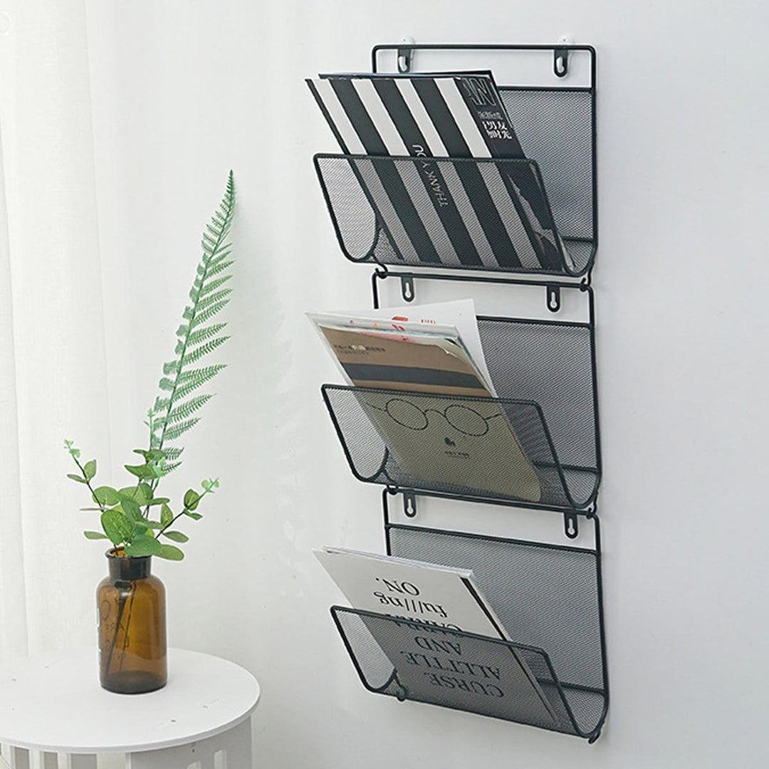 Wall Shelf Metal Floating Shelving Home Decorative Storage Wall Mounted Rack Bookshelf,DTTT Image 6