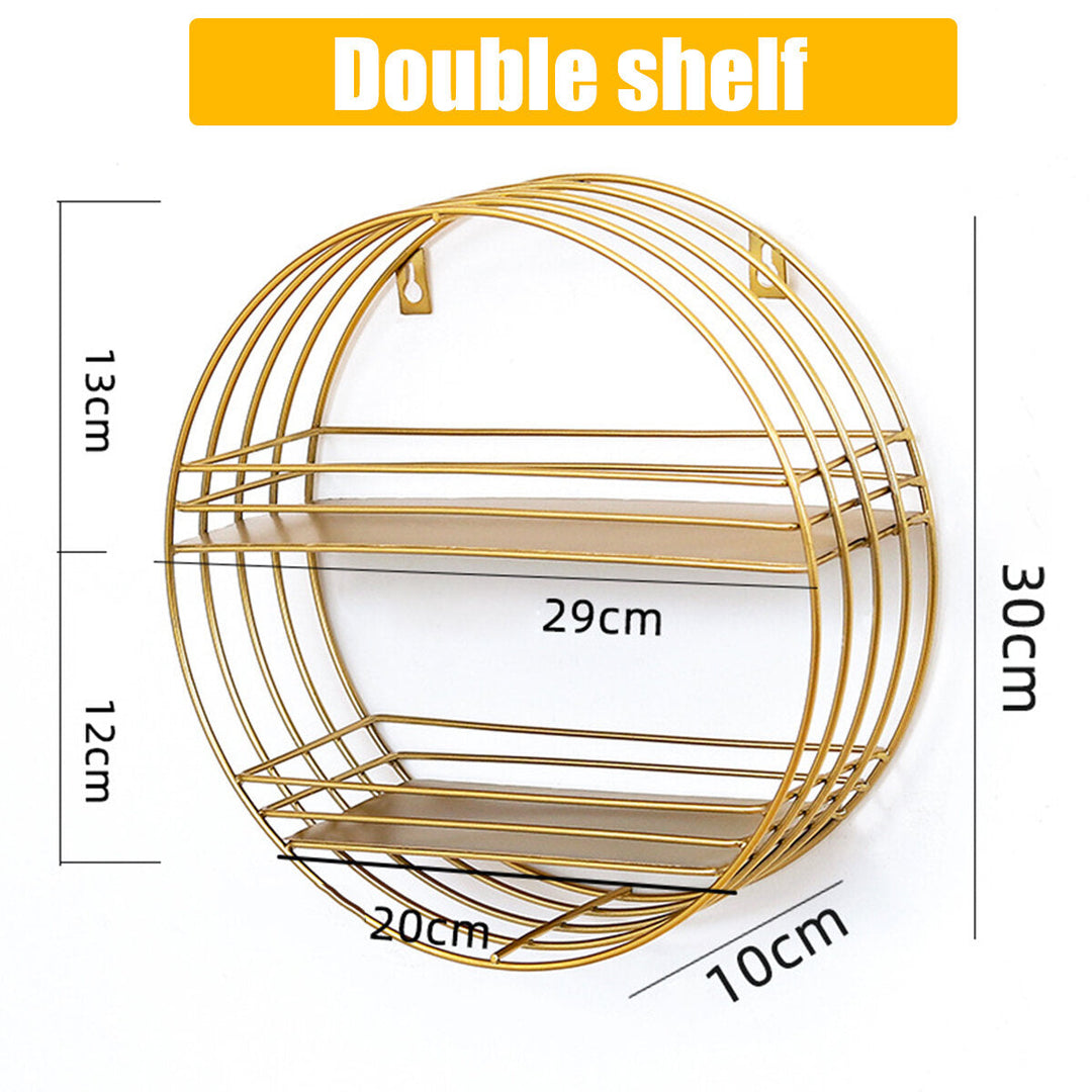 Wall Shelves Rack Metal Storage Iron Cube Shelf Hexagonal Grid Bedroom Shelving Image 10