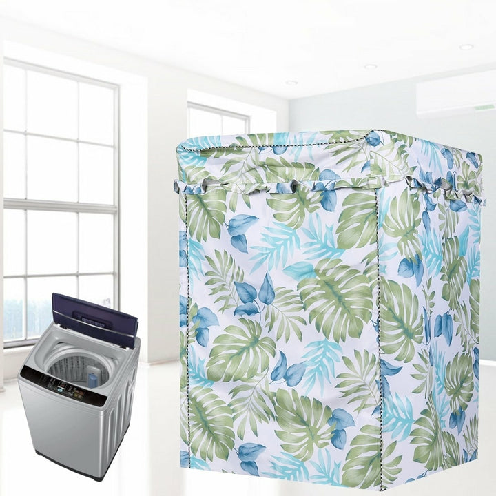 Waterproof Washing Machine Cover Home Polyester Roller Laundry Silver Coating Dustproof Case Cover Image 6