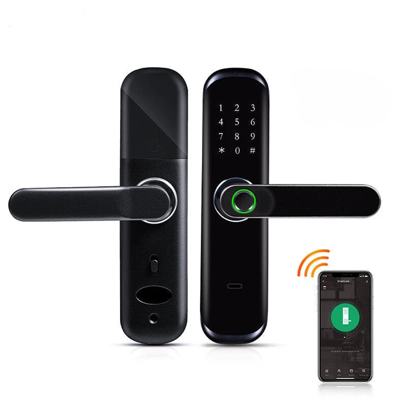 WiFi Fingerprint Smart Door Lock Inteligent Digital Door Lock Electronic Password RFID Card APP Unlock Home Lock Image 1