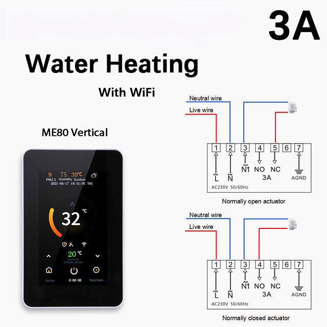 WiFi Smart 4.3" LCD Touch Color Screen Thermostat Heating Temperature Controller Works with Alexa Google Image 7