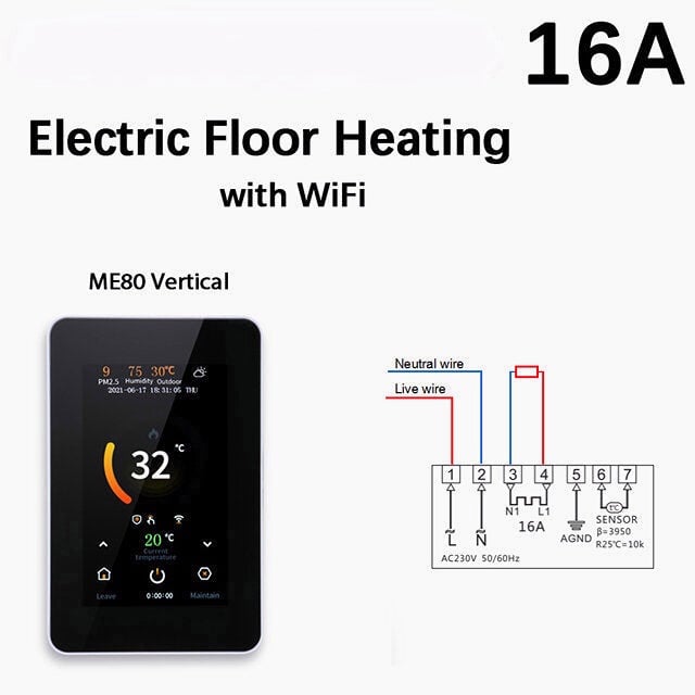 WiFi Smart 4.3" LCD Touch Color Screen Thermostat Heating Temperature Controller Works with Alexa Google Image 8