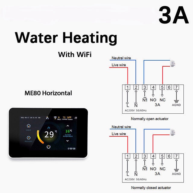 WiFi Smart 4.3" LCD Touch Color Screen Thermostat Heating Temperature Controller Works with Alexa Google Home Image 1