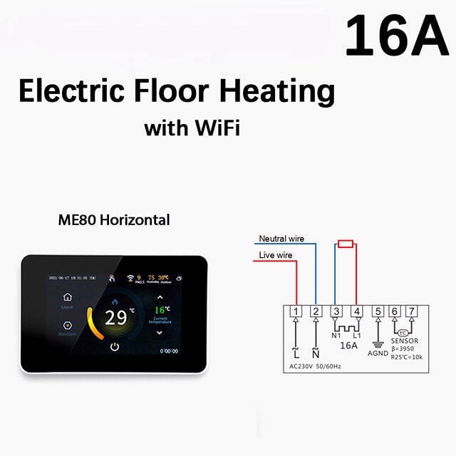 WiFi Smart 4.3" LCD Touch Color Screen Thermostat Heating Temperature Controller Works with Alexa Google Home Image 9