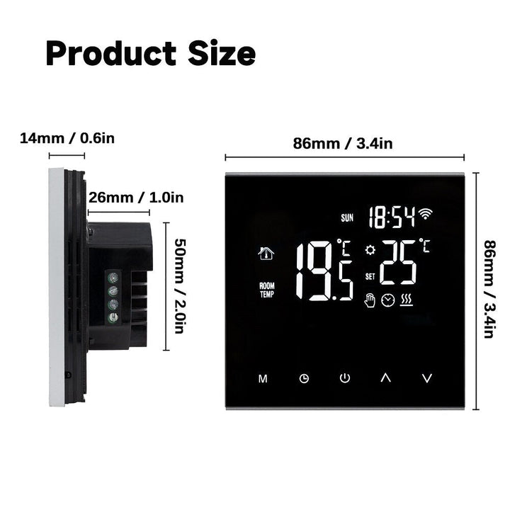 WiFi Smart LCD Display Touch Screen Thermostat for Electric Floor Heating Water,Gas Boiler Temperature Remote Controller Image 7