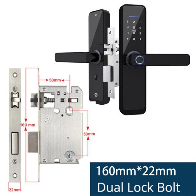 WiFi Smart Lock Core Cylinder Intelligent Security Door Lock Bluetooth Double Lock Body Encryption with Keys Work with Image 3