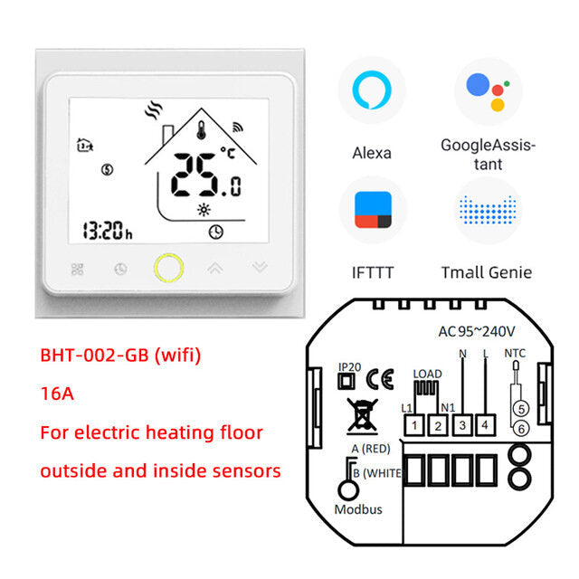 Wifi Smart Thermostat 3A Temperature Controller APP Remote Control for Water,Gas Boiler Work With Alexa Google Home Image 4