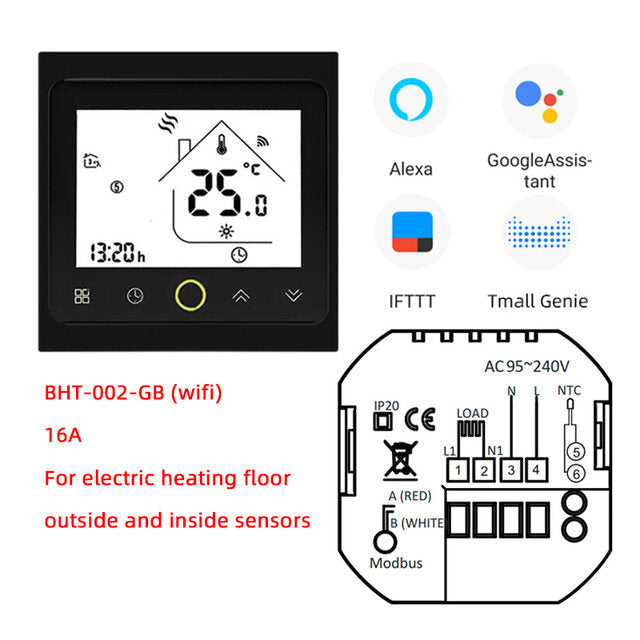 Wifi Smart Thermostat 3A Temperature Controller APP Remote Control for Water,Gas Boiler Work With Alexa Google Home Image 5