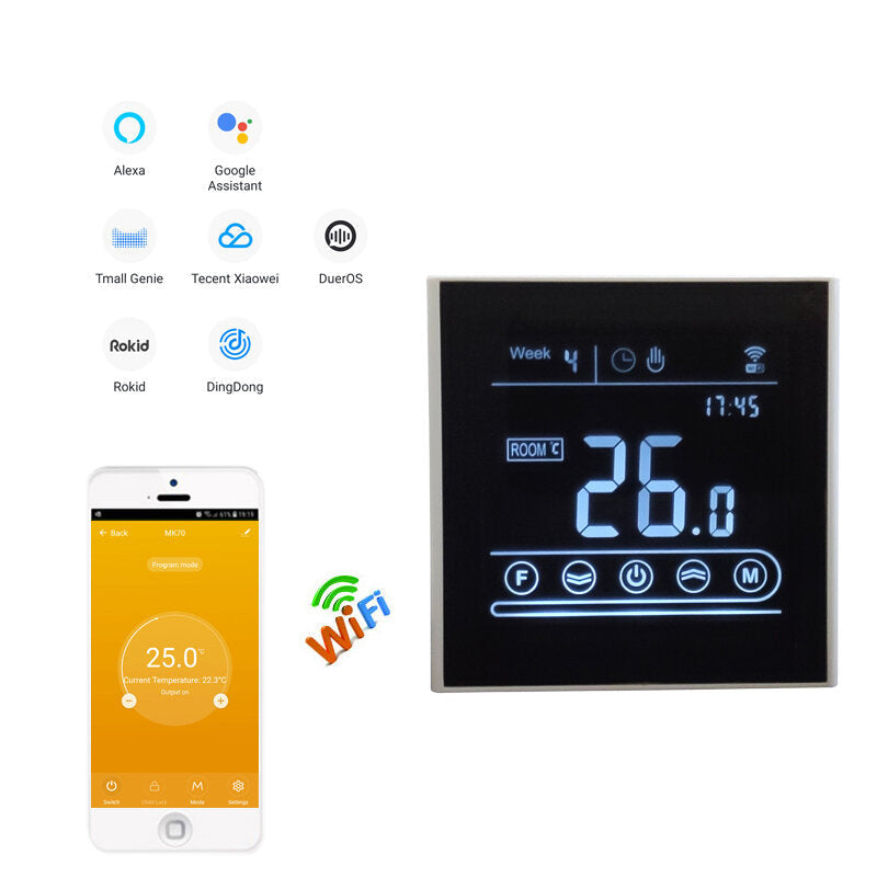 WIFI Thermostat LCD Display Temperature Controller Room Thermostat Work With Tuya-APP Image 2