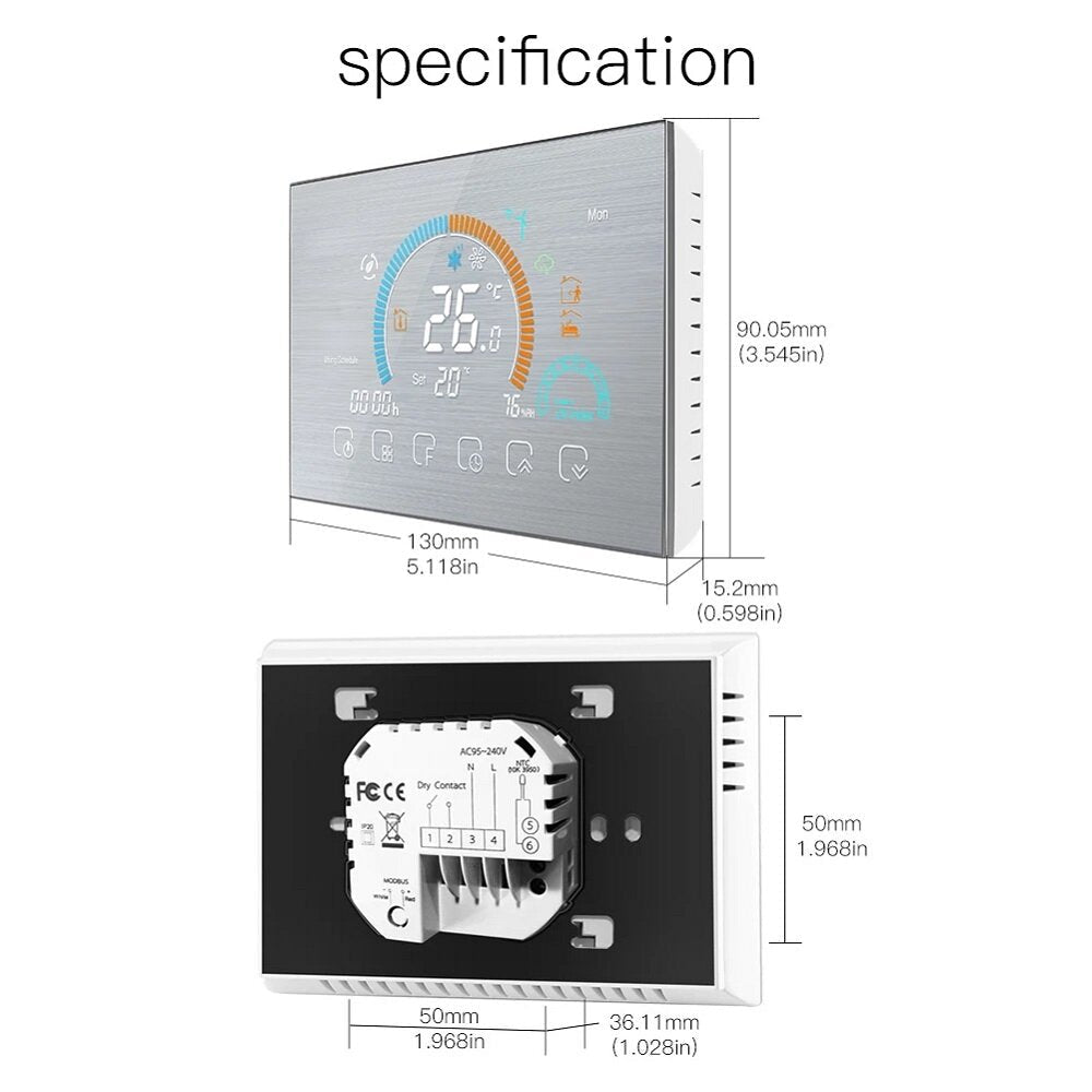 WiFi Thermostat Programmable Temperature Controller Underfloor Water,Gas Boiler Weather Station Tuya Smart Alexa Voice Image 6