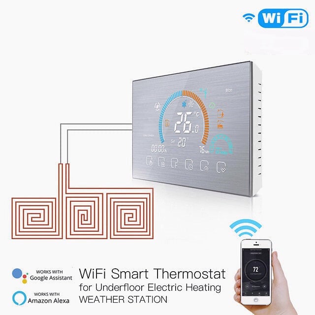 WiFi Thermostat Programmable Temperature Controller Underfloor Water,Gas Boiler Weather Station Tuya Smart Alexa Voice Image 8