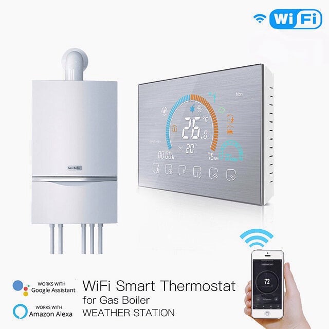 WiFi Thermostat Programmable Temperature Controller Underfloor Water,Gas Boiler Weather Station Tuya Smart Alexa Voice Image 9