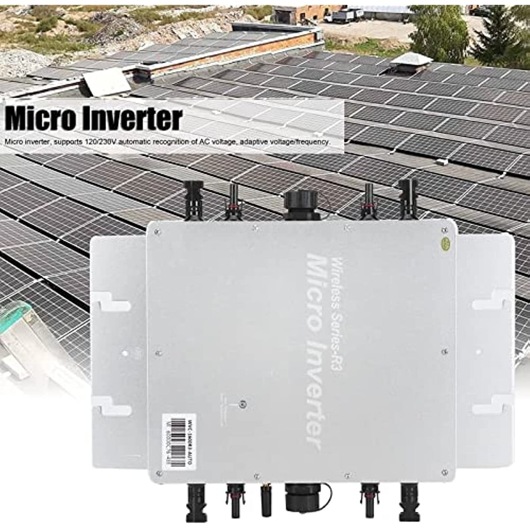 Waterproof Micro Solar Inverter, Grid Tied Aluminum Alloy Power 22-50V Dc,120,230V Ac Intelligent Monitoring System Image 2