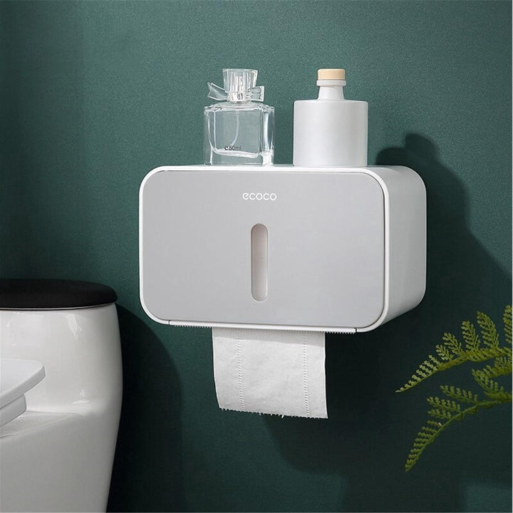 Waterproof Creative Toilet Paper Holder Bathroom Tissue Shelf Storage Rack Roll Hanger Image 7