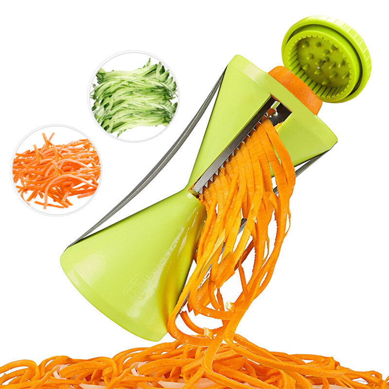 Vegetable Spiral Slicer Peeler Redesigned Handle With Stainless Steel 4 Blade Veggie Julienne Slicer Cutter Fruit Slicer Image 1