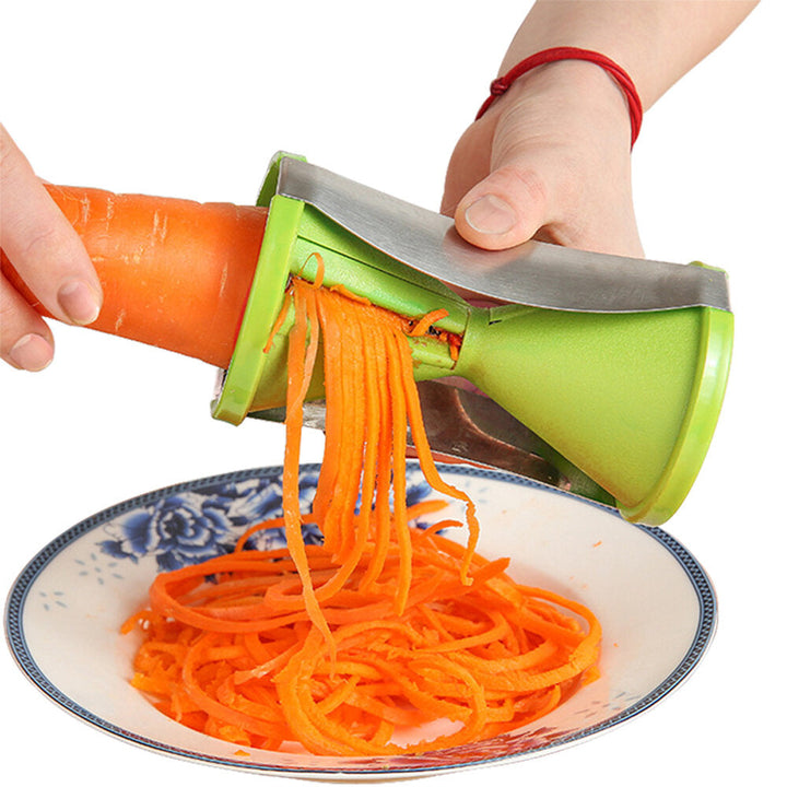 Vegetable Spiral Slicer Peeler Redesigned Handle With Stainless Steel 4 Blade Veggie Julienne Slicer Cutter Fruit Slicer Image 2