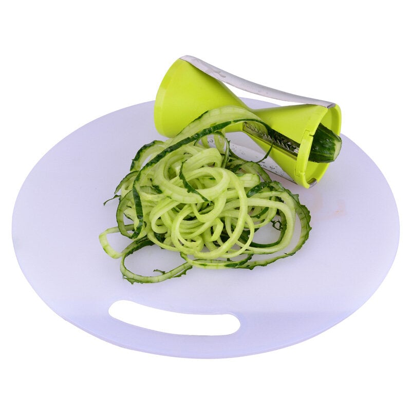 Vegetable Spiral Slicer Peeler Redesigned Handle With Stainless Steel 4 Blade Veggie Julienne Slicer Cutter Fruit Slicer Image 8