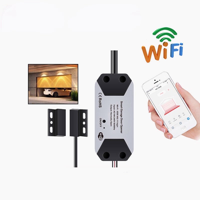 WiFi Switch Smart Garage Door Opener Controller Remote Control Works With Alexa Echo Google Home SmartLife No Hub Image 2