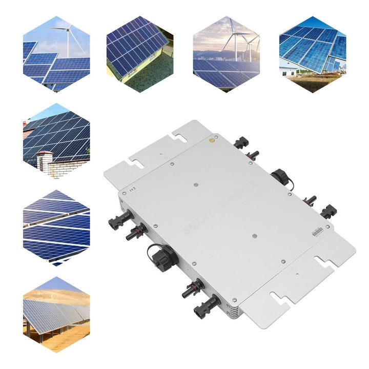 Waterproof Solar Micro Inverter 1400W Grid Tie MPPT Pure Sine Wave DC to AC 110V Image 2