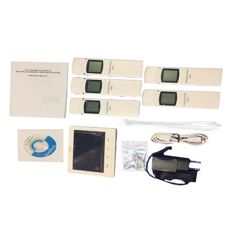 Wireless Weather Station with 5 Sensors 5 Channels Color Screen Data Logger Connect to Computer Image 5