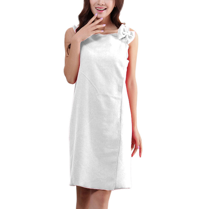 Women Sling Soft Absorbs Bath Cozy Lovely Spas Wearable Bathrobe Beach Towel Skirt Image 6