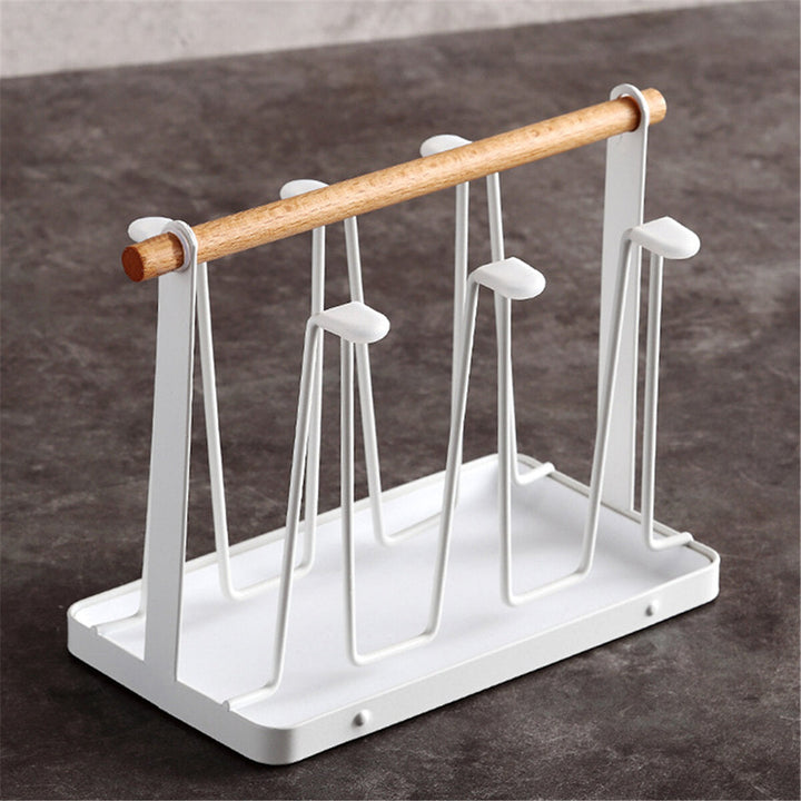 Wrought Iron Upside Down Drain Japanese Style Cup Holder Water Cup Mug Storage Rack Drain Rack Image 5