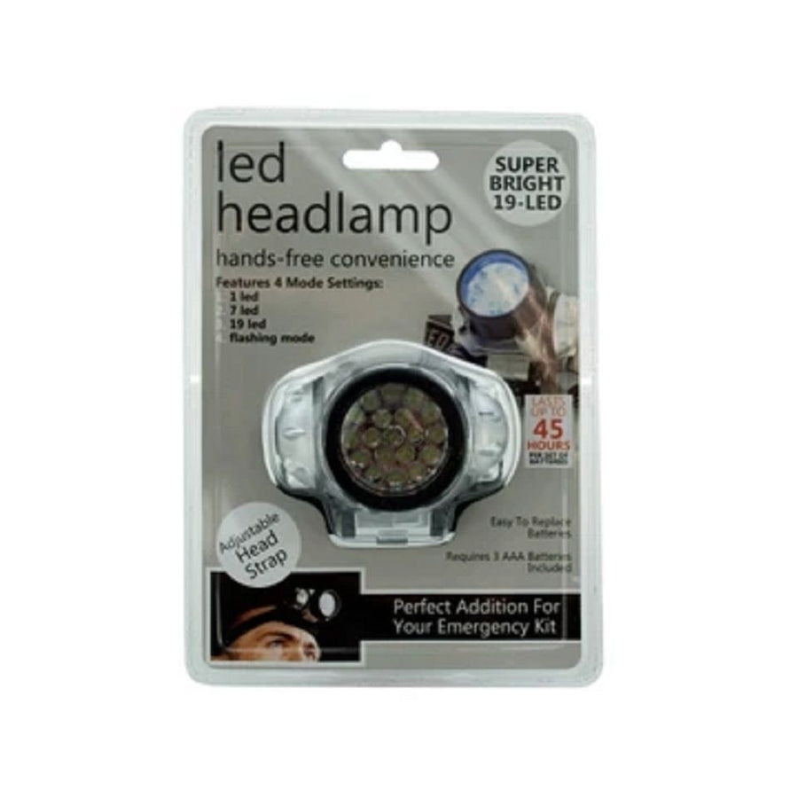 LED Headlamp 4 Mode Settings Adjustable Strap Hands-Free Emergency Light Image 1