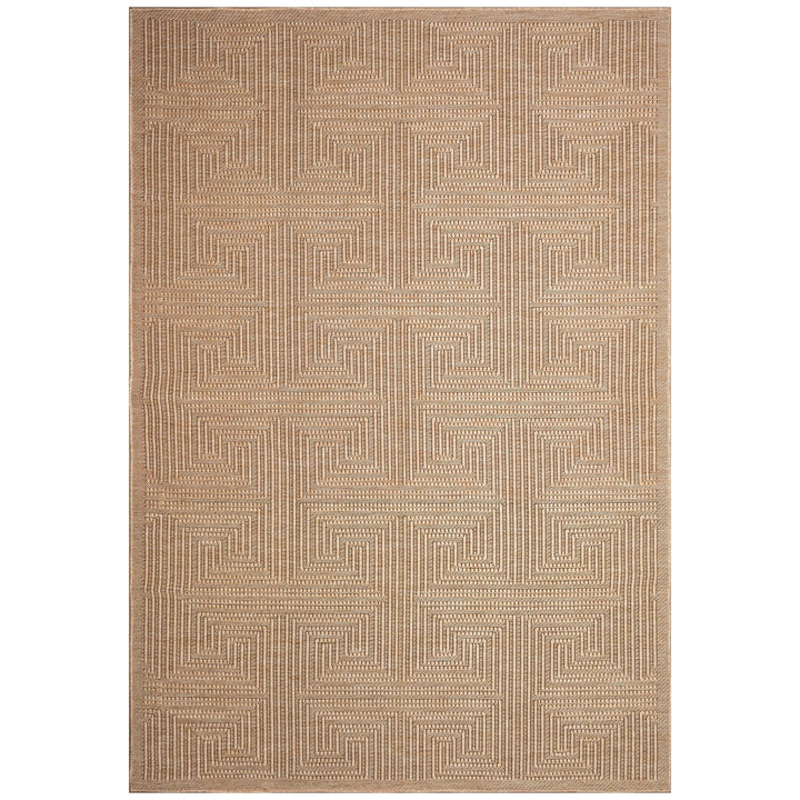 Liora Manne Soleil Maize Indoor Outdoor Rug Natural 94% Polypropylene 5x8 ft Image 1