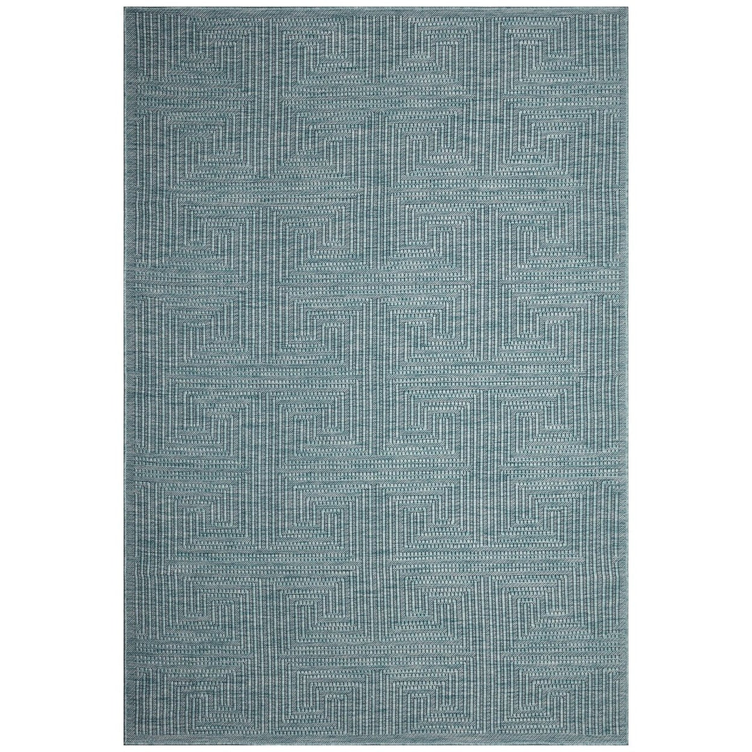 Liora Manne Soleil Maize Indoor Outdoor Rug Aqua 94% Polypropylene 6% Polyester Image 1