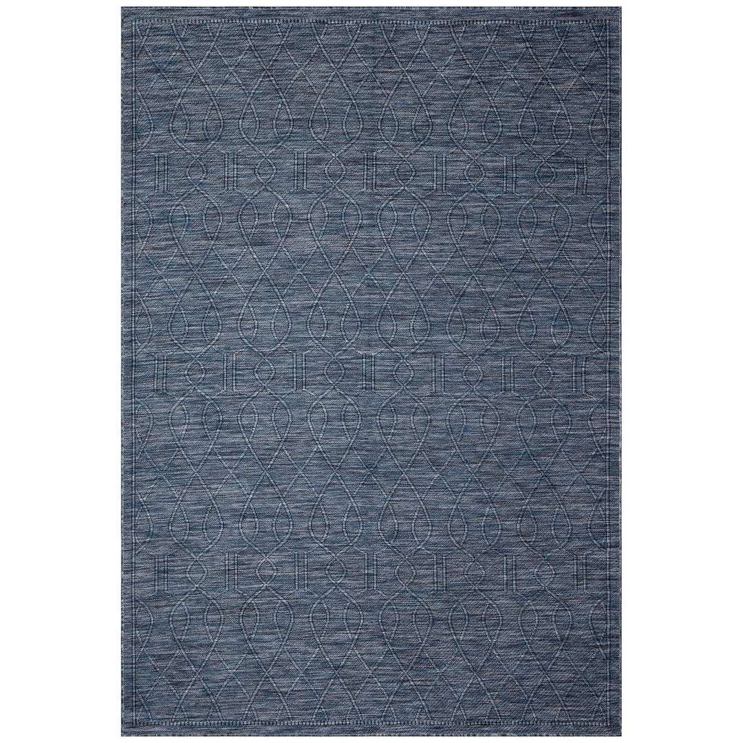 Liora Manne Soleil Wrought Iron Indoor Outdoor Rug Navy 5x7 Flatweave Durable Image 12