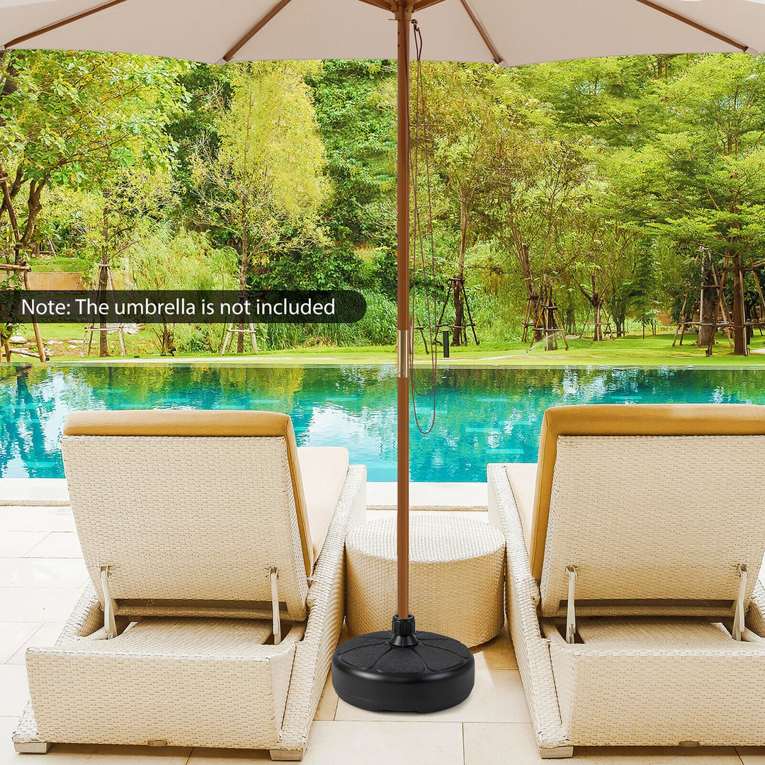 Patio Fillable Round Umbrella Base Stand Fit Pole 1.5 Holder 40 lbs Outdoor Image 3