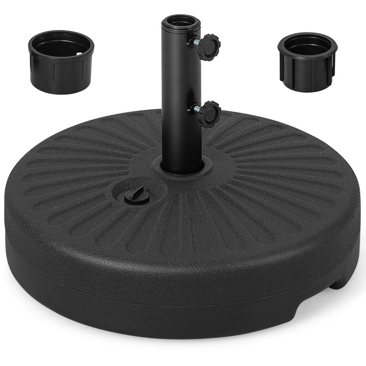 Patio 19.5 Fillable Round Umbrella Base Stand Holder Heavy-Duty Pole 1.5/1.9 Image 1