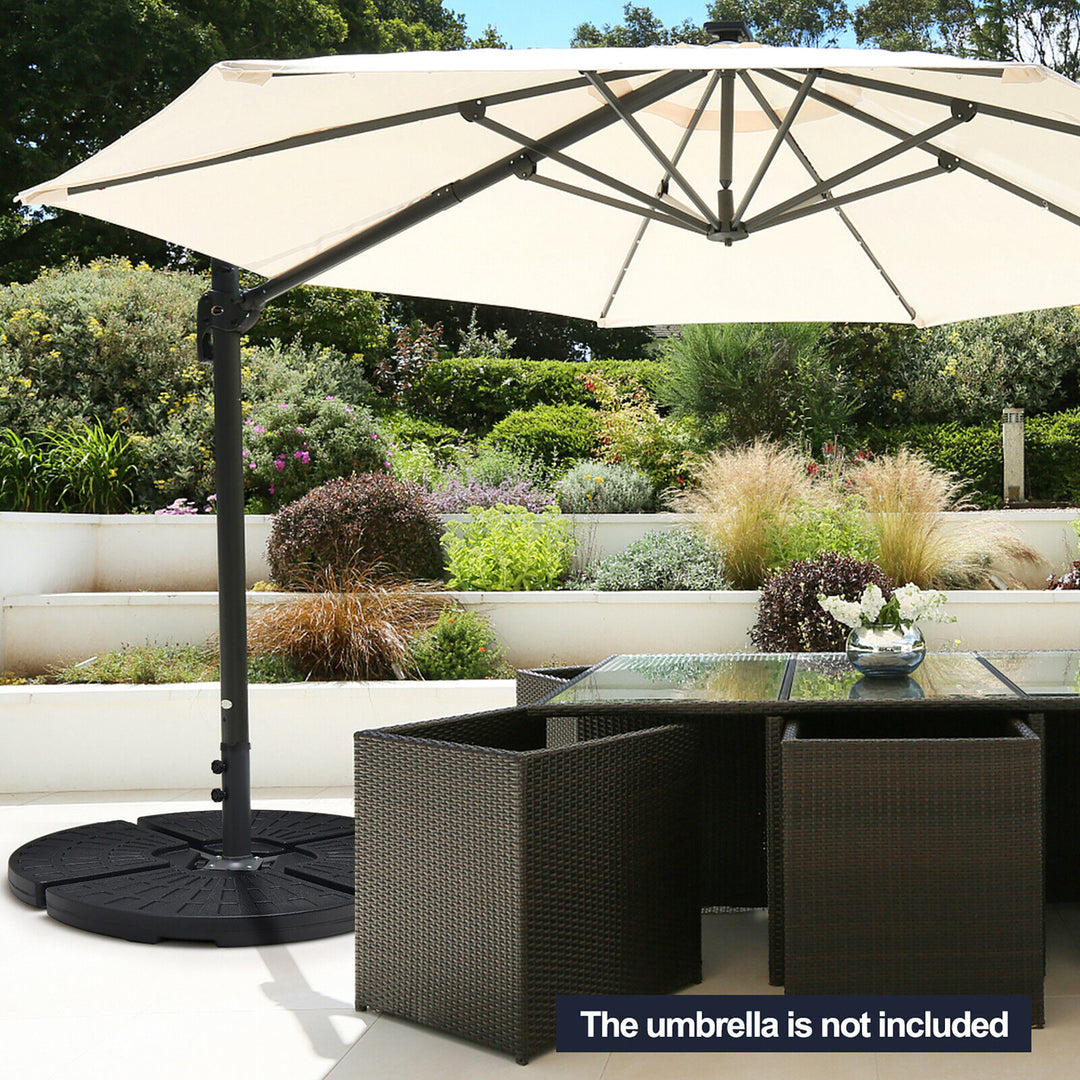 Patio 4PCS 185lbs Heavy Duty Cantilever Offset Umbrella Base Stand Water Outdoor Image 5