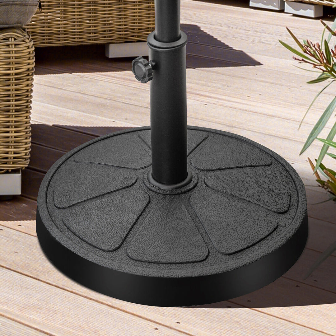 31 lbs Patio Round Umbrella Weighted Base Heavy-Duty Table Market Stand Outdoor Image 5