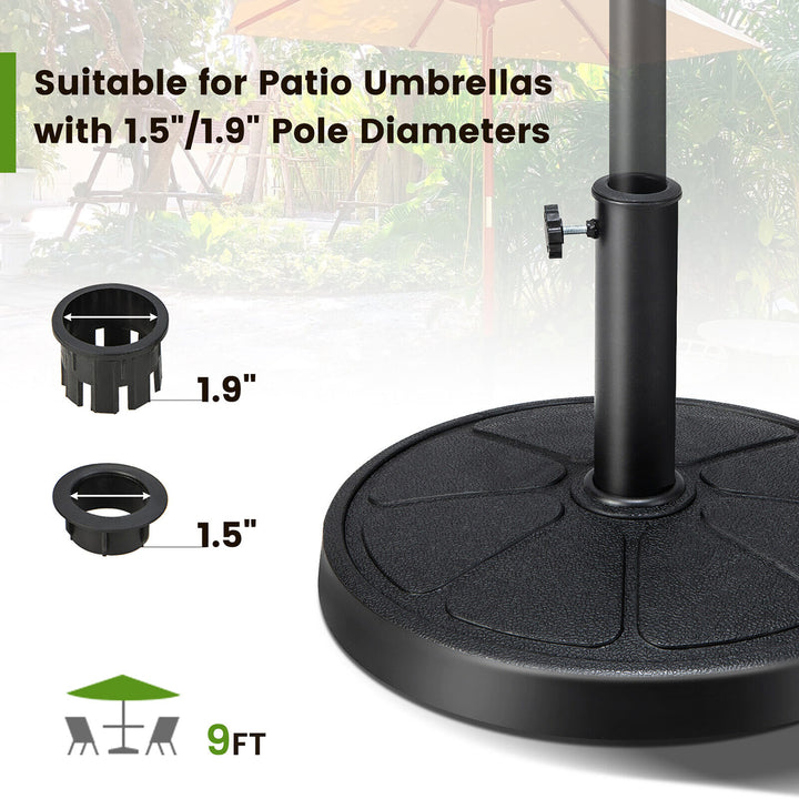 31 lbs Patio Round Umbrella Weighted Base Heavy-Duty Table Market Stand Outdoor Image 7