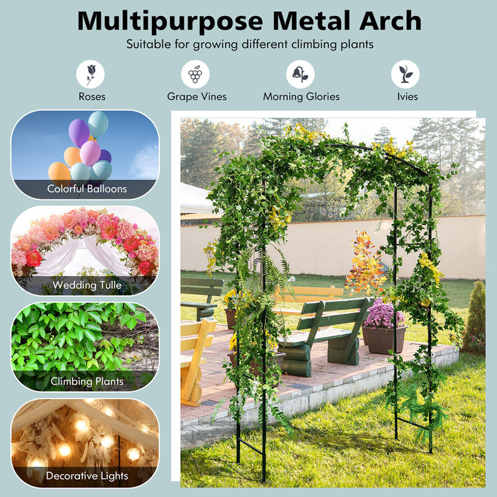 Garden Arch Arbor Trellis 7.5 ft Patio Pergola Plant Stand Rack Archway Wedding Image 5