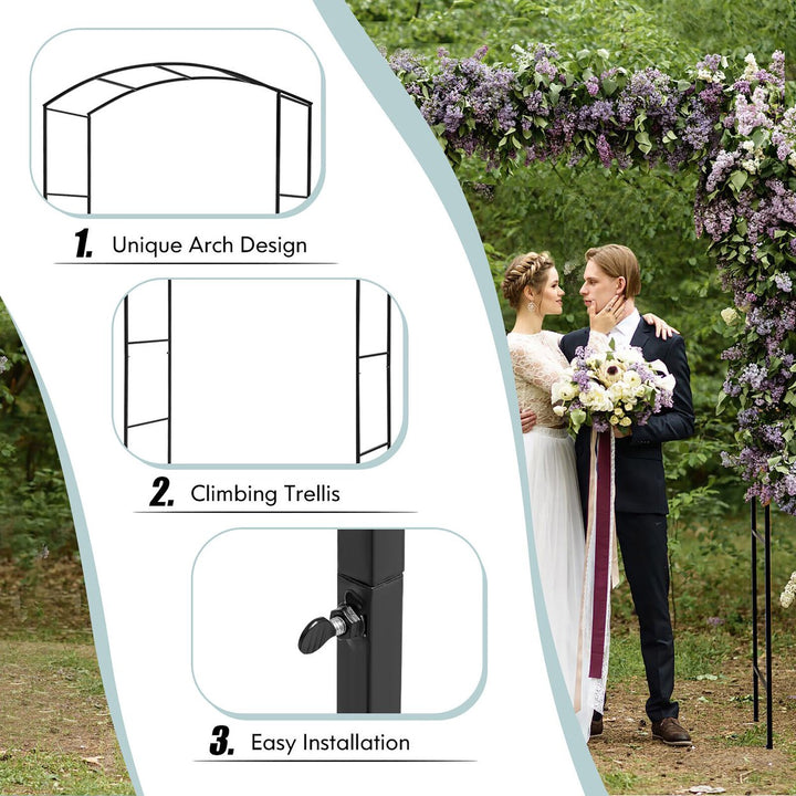 Garden Arch Arbor Trellis 7.5 ft Patio Pergola Plant Stand Rack Archway Wedding Image 8