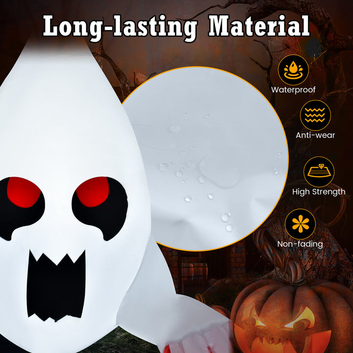 3.3 ft Inflatable Ghost Broke Out from Window w/ Built-in LED Lights Indoor Outdoor Image 7