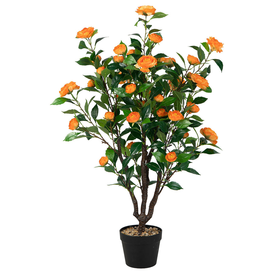 3.3 FT Artificial Tree Artificial Camellia Tree Faux Plant for Indoor and Outdoor Image 1