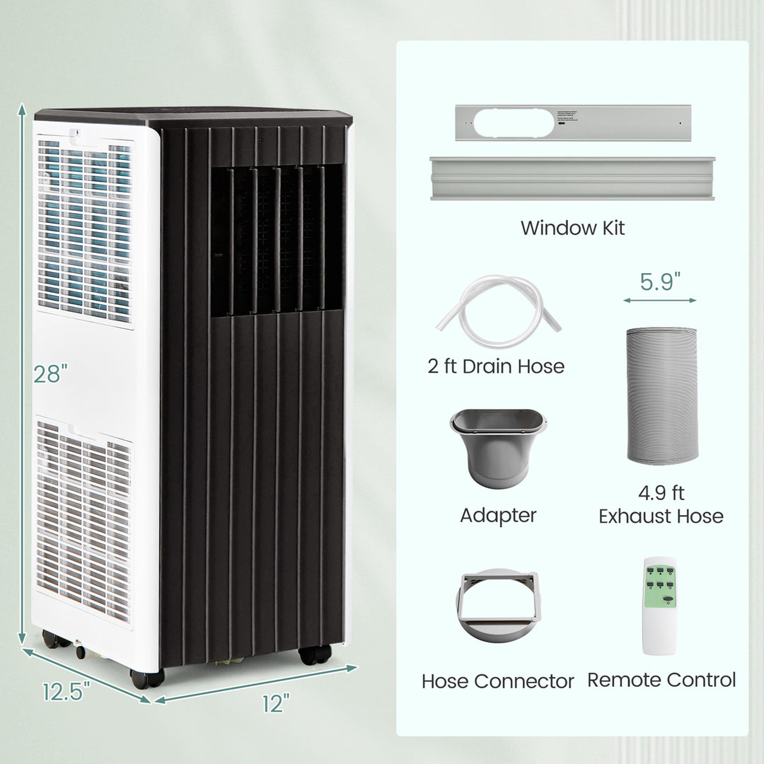 8000 BTU ASHRAE Portable Air Conditioner 3-in-1 AC Unit w/ Cool Dehum Fan Sleep Mode Image 2